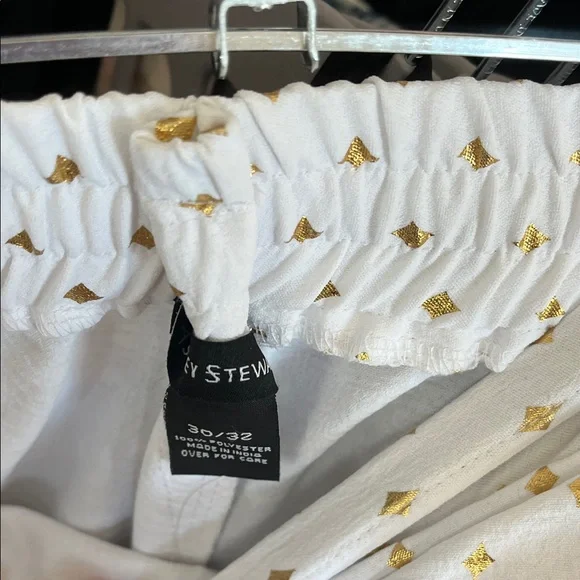 ASHLEY STEWART 2pc crop top & Bell bottom pants w/ gold foil diamond shape - Picture 10 of 11